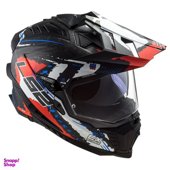 کلاه کاسکت ال اس تو مدل MX701 Carbon Extend Matt Red به همراه کاور