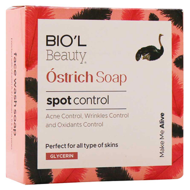 صابون پاک کننده آرایش و ضد لک بیول (Biol) مدل Ostrich Soap وزن 100 گرم