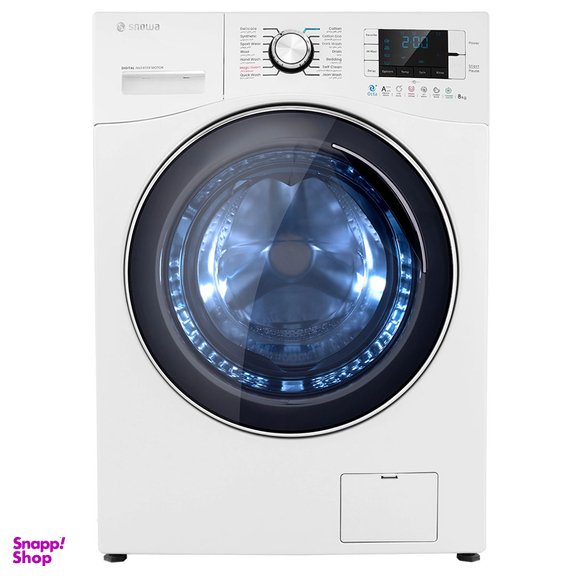 ماشین لباسشویی اتوماتیک اسنوا مدل SWM-D80W ظرفیت 8 کیلوگرم