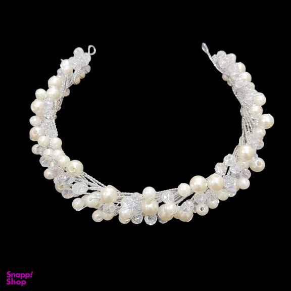 ریسه مو زنانه مدل مرواریدی کریستالی کد RMKS