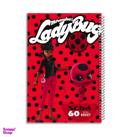 دفتر مشق 60 برگ سیبو طرح دختر کفشدوزکی