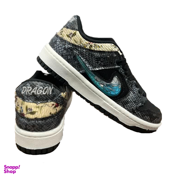 کتانی زنانه طرح نایکی مدل دراگون کد 1244 رنگ مشکی