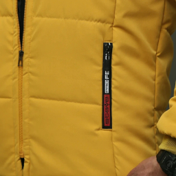 کاپشن مردانه سارزی مدل خط پهن کد 18567276 رنگ زرد