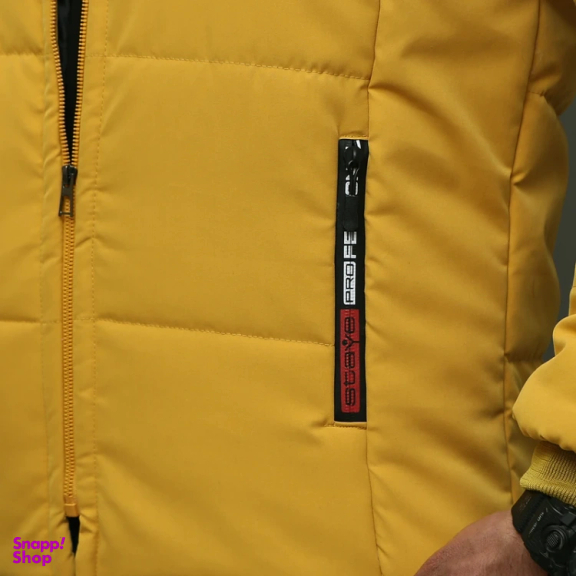 کاپشن مردانه سارزی مدل خط پهن کد 18567276 رنگ زرد