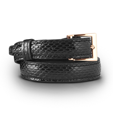 کمربند زنانه چرم یلسان مدل آتیس کد 052-MRV مشکی