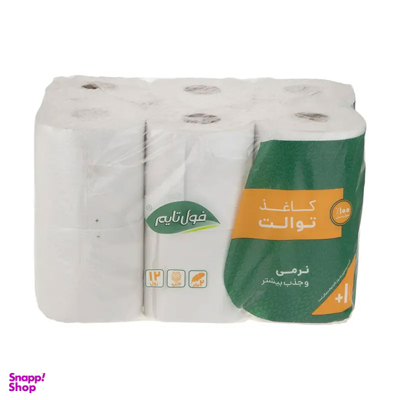 دستمال توالت فول تایم بسته 12 عددی