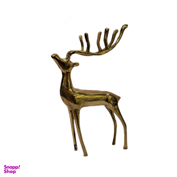 مجسمه برنزی مدل گوزن شاخ بلند