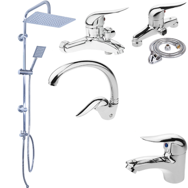 ست شیرآلات اندیکا مدل ROKHSAR کد R6 مجموعه 6 عددی