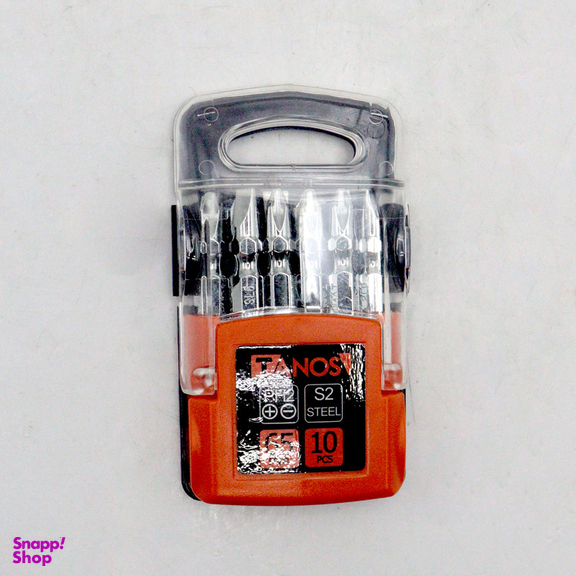 سری پیچ گوشتی یک سر چهارسو یک سر دو سو تانوس مدل YP-PH2/65MM مجموعه 10 عددی