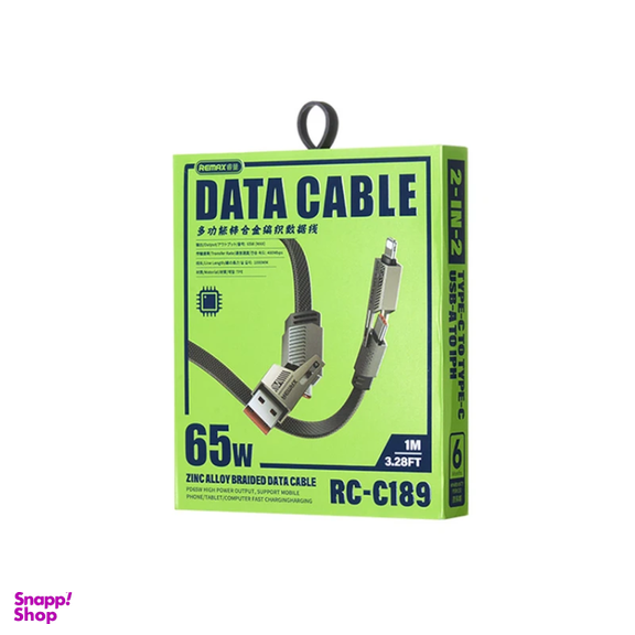 کابل Type-C/USB به Type-C/Lightning ریمکس مدل RC-C189 طول 1 متر