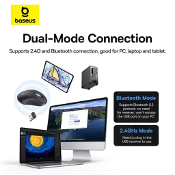 ماوس بلوتوثی و بی سیم بیسوس مدل BS-F02