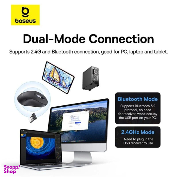 ماوس بلوتوثی و بی سیم بیسوس مدل BS-F02