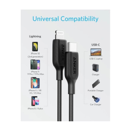 کابل شارژ USB-C به لایتنینگ انکر مدل A8833 طول 1.8 متر