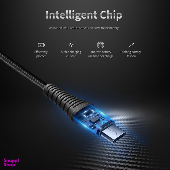 کابل تبدیل USB  به MicroUSB  راک اسپیس مدل RCB0733 طول 1.2 متر