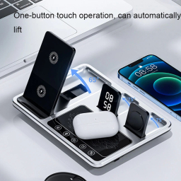 استند شارژر 4 کاره گرین مدل Green Lion 4 in 1 Wireless Charging Station 15W