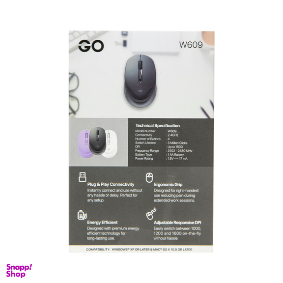 ماوس بی سیم فنتک مدل W609