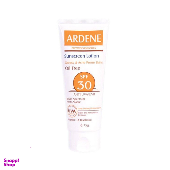 لوسیون ضد آفتاب فاقد چربی آردن با SPF 30 وزن 75 گرم