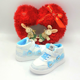 نیم بوت دخترانه مدل RO10219 رنگ سفید آبی