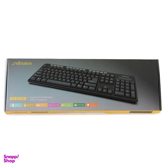 کیبورد بی سیم سیبراتون مدل SKB566W