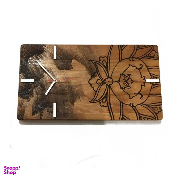 ساعت دیواری چوبی چارگوش (Chargosh) سری چ هوم مدل rc48