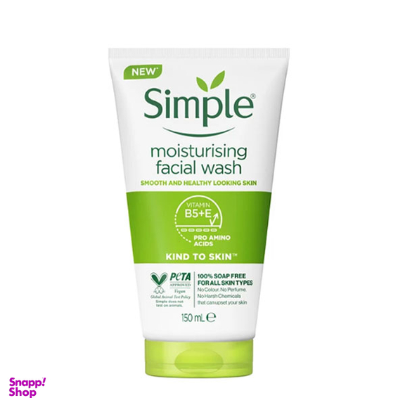 ژل شستشو صورت سیمپل مدل Moisturising حجم 150 میلی لیتر