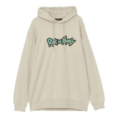 هودی مردانه ال سی وایکیکی مدل Turki558 طرح ریک و مورتی رنگ کرم