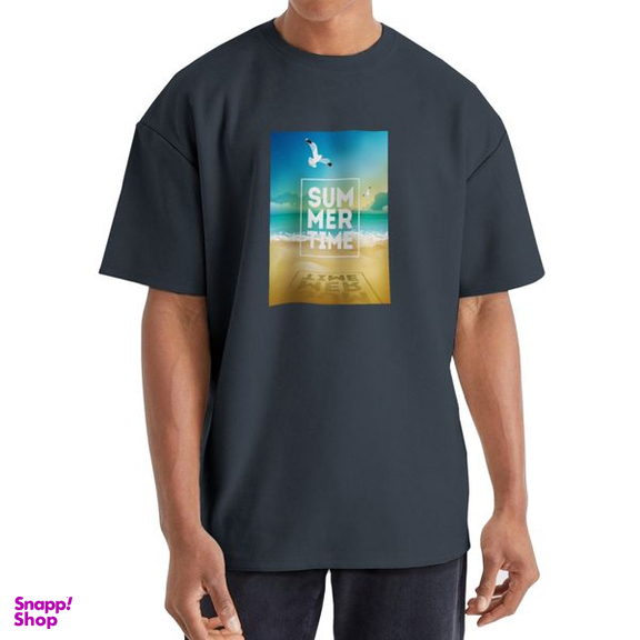 تیشرت اورسایز آستین کوتاه  مردانه نوزده نودیک مدل TS1974 DG