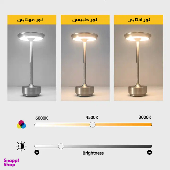 چراغ رومیزی مدل شارژی IRON-MUSHROOM