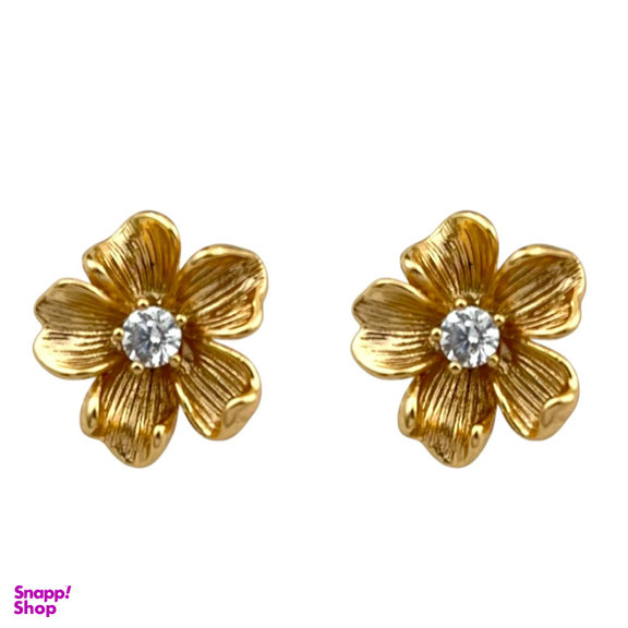 گوشواره زنانه ژوپینگ مدل گل جواهری کد E6029