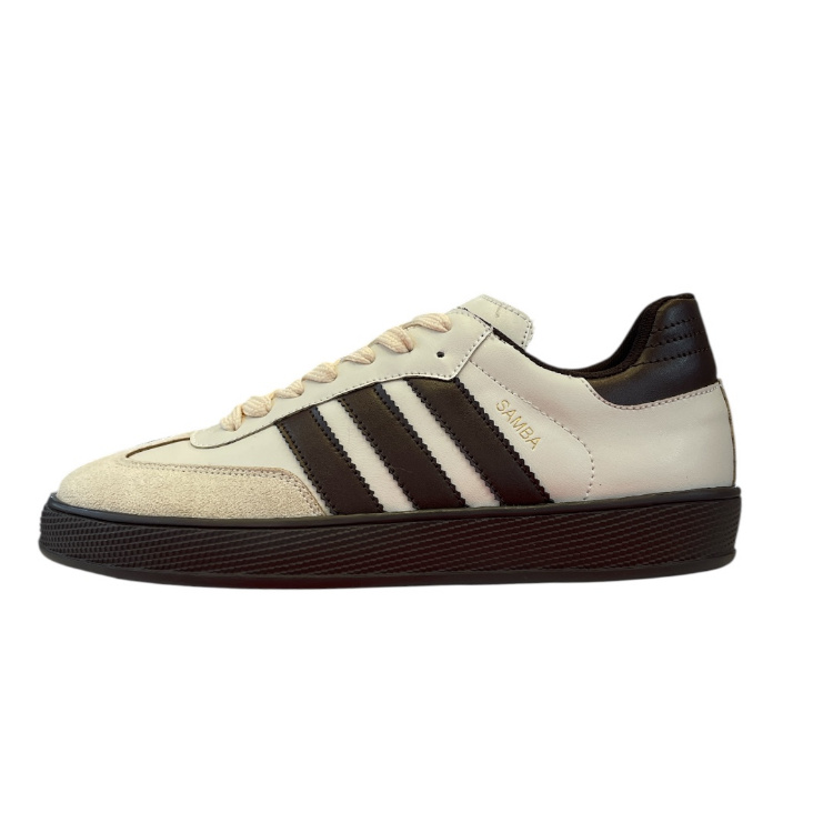 کفش راحتی زنانه طرح سامبا کد 1001 رنگ کرم قهوه ای