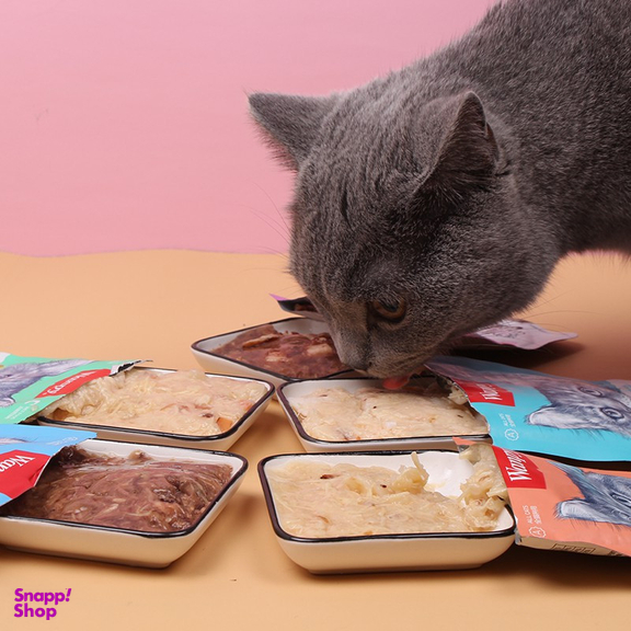 پوچ گربه ونپی با طعم مرغ و ماهی وزن 80 گرم