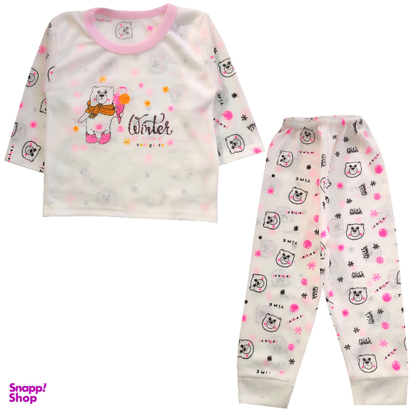 ست تیشرت و شلوار نوزادی مدل خرس و بستنی کد 4012