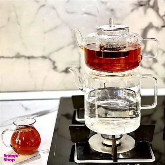 کتری و قوری پیرکس مادام کوکو مدل فلت کد 2321