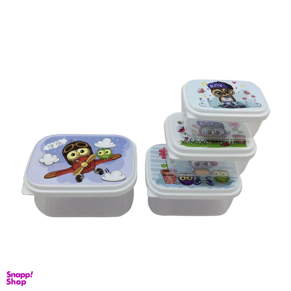 ظرف نگهدارنده زیبا کد 0006 مجموعه 4 عددی