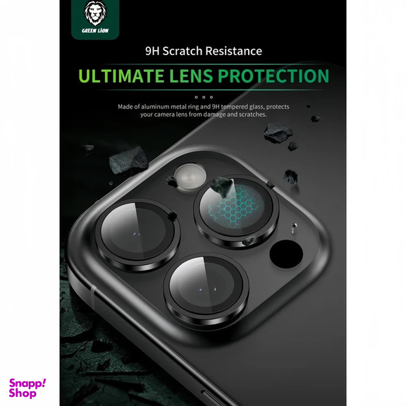 محافظ لنز دوربین گرین لاین مدل Hd Plus Camera Lens مناسب برای گوشی موبایل اپل iPhone 16 Pro Max / 16 Pro