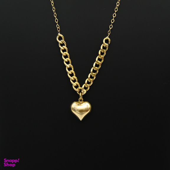گردنبند طلا 18 عیار زنانه کاپانی مدل قلب کد KN007