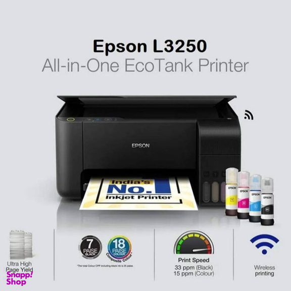 پرینتر چند کاره جوهر افشان اپسون مدل EcoTank L3250