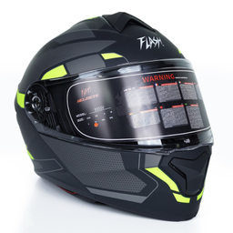 کلاه کاسکت فک متحرک فلش مدل 935sv black/neon yellow