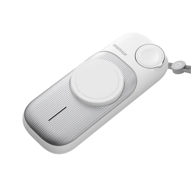 شارژر 3 کاره مغناطیسی مومکس مدل Airbox Go USB Type-C ظرفیت 10000 میلی آمپر ساعت