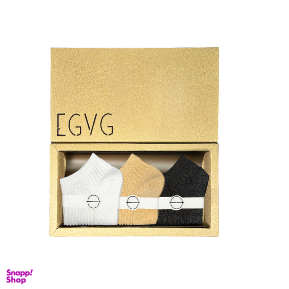 جوراب زنانه egvg طرح کبریتی کد w2-114 بسته 3 عددی