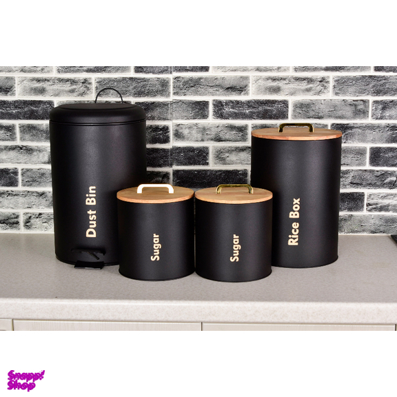 سرویس آشپزخانه 4 پارچه یونیک مدل درب چوبی دسته T کد 803