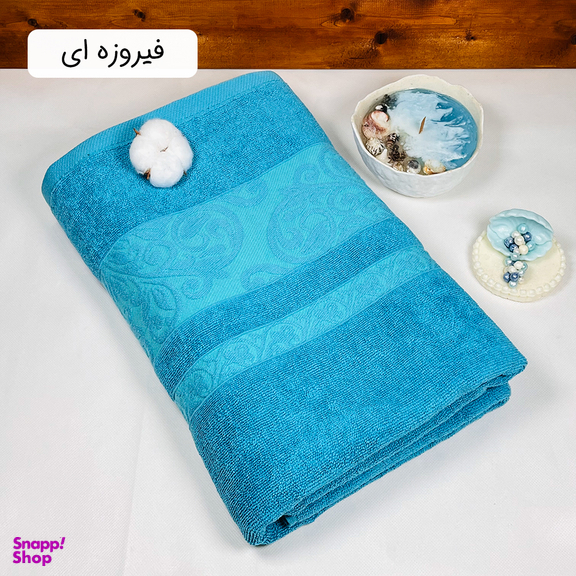 حوله حمامی دنیز طرح آنیسا سایز 100×160 سانتی متر