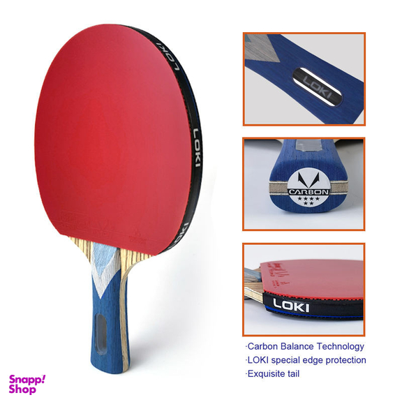 راکت پینگ پنگ لوکی مدل کربن بالانس 6 ستاره کد 69
