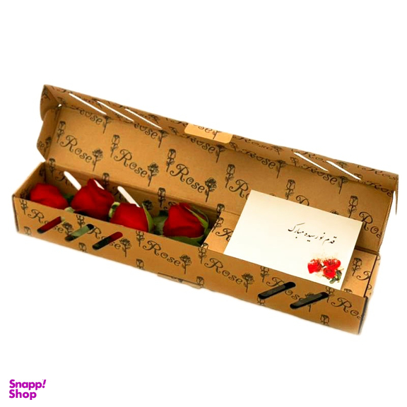 جعبه گل رز مدل قدم نو رسیده مبارک