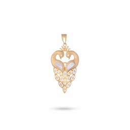 پلاک گردنبند طلا 18 عیار زنانه میلی گالری طرح طاووس کد MT1796