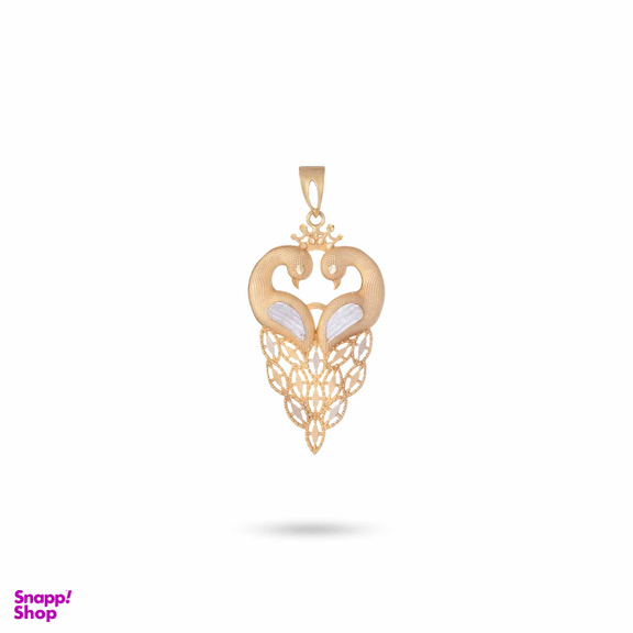 پلاک گردنبند طلا 18 عیار زنانه میلی گالری طرح طاووس کد MT1796