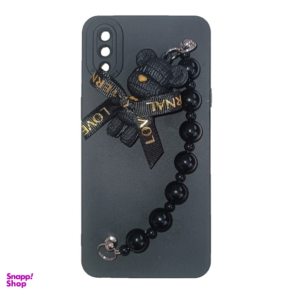 قاب گوشی موبایل مدل خرسی همراه با بند آویز مرواریدی کد 111 مناسب سامسونگ Galaxy A10S