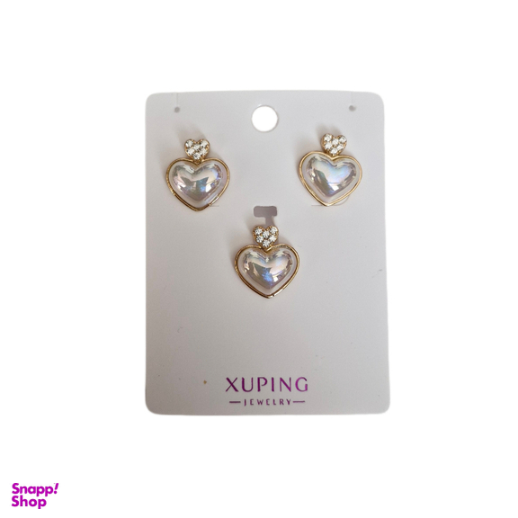 نیم ست زیور زنانه ژوپینگ طرح قلب کد 11