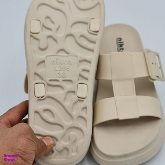 صندل زنانه نیکتا مدل تک سگک کد 731 رنگ نسکافه ای