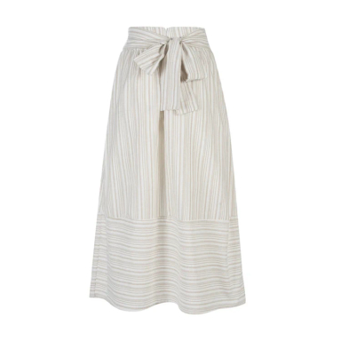 دامن نیم کلوش زنانه مدل GD-o-18907150 رنگ کرم